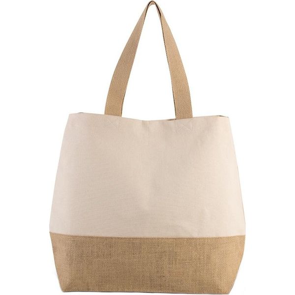 Kimood - Borsa Della Spesa In Tela Di Iuta PC3812 (Taglia Unica) (Naturale)-image