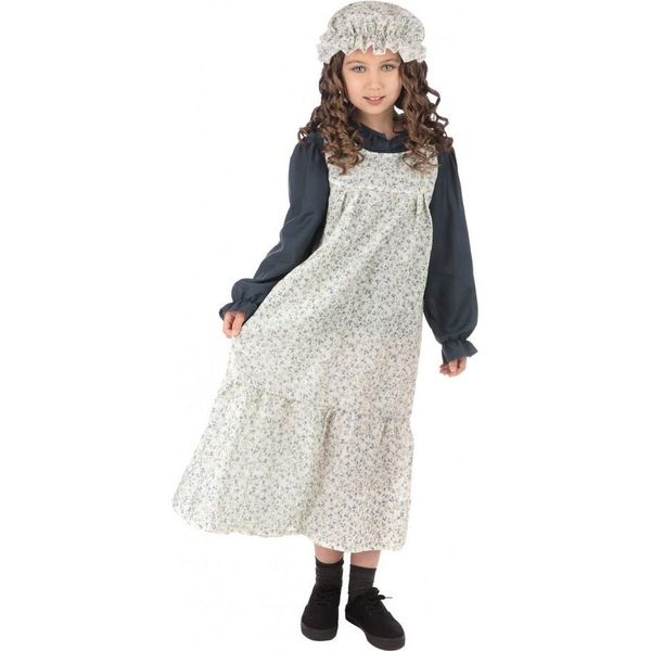 Bristol Novelty - Costume "Vittoriano"" Per Bambina BN3005 (L) (Bianco/Blu Navy)"-image