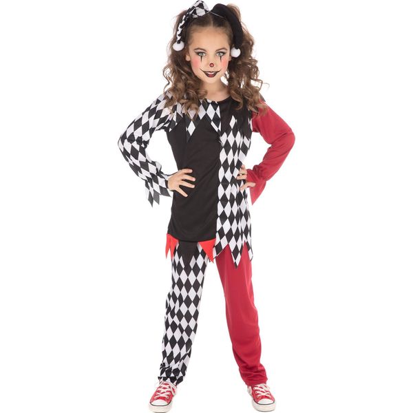 Bristol Novelty - Costume Da "Terrorquin"" Per Bambina BN3137 (L) (Nero/Bianco/Rosso)"-image