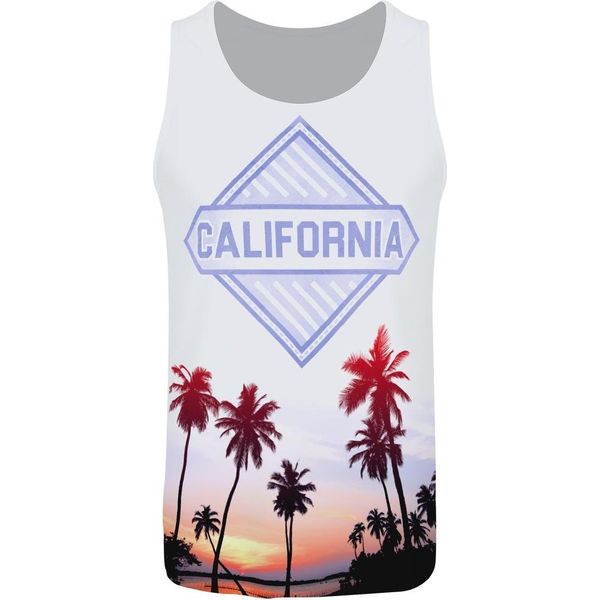 Grindstore - Top "California"" Per Uomo GR1945 (S) (Bianco)"-image
