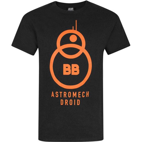 Maglietta Star Wars The Force Awakens BB-8 Astromech Droid Uomo NS4090 (S) (Nero)-image