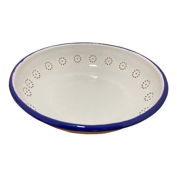 Fruttiera Ibili-Blanca, Acciaio Smaltato, 26X6 Cm, Bianco/Blu-image