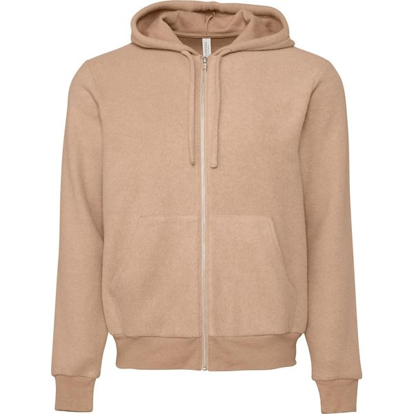 Bella + Canvas - Felpa Con Cappuccio Con Zip A Tutta Lunghezza Per Uomo/Donna Unisex RW7760 (S) (Grigio Chiaro Screziato)-image