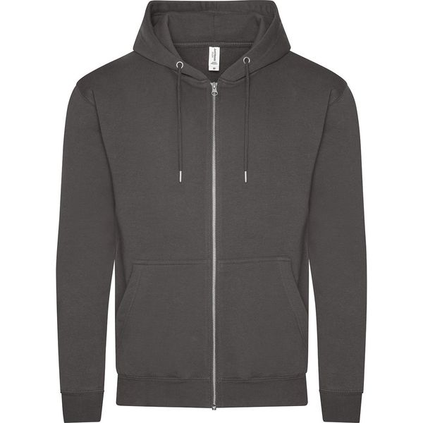 Awdis - Felpa Con Cappuccio, Cotone Organico Per Uomo/Donna Unisex RW8046 (2XL) (Antracite)-image