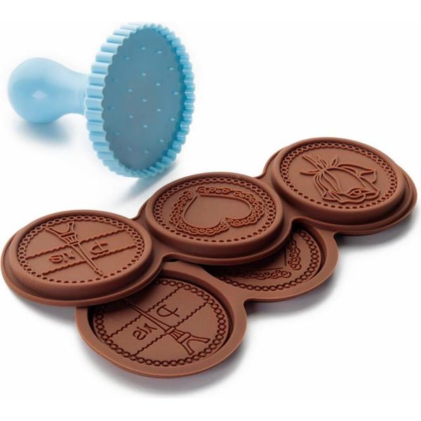 Stampo Per Biscotti Rotondo Ibili, Plastica, 7 Cm, Blu-image