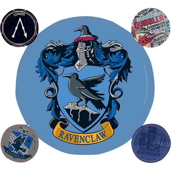Harry Potter - Ravenclaw - Set Di 4 Adesivi - Vinile TA895 (Taglia Unica) (Blu)-image