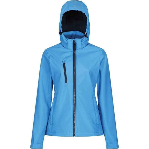 Regatta - Giacca Softshell "Venturer"" Con Cappuccio Da Donna PC4255 (42 It) (Grigio Blu/Blu Navy)"-image