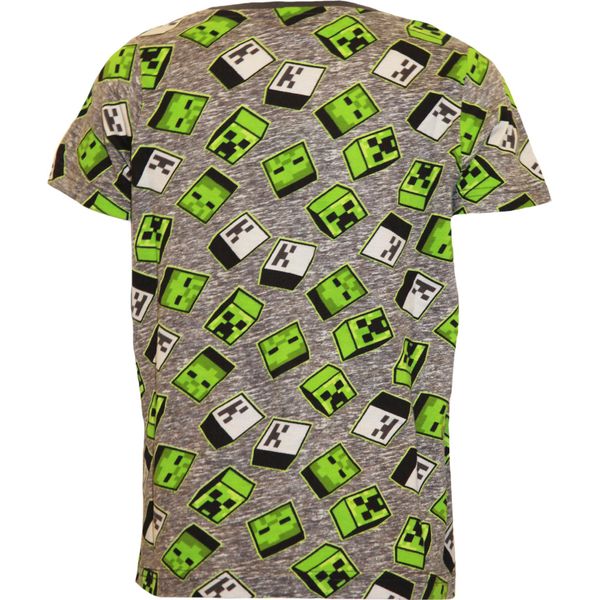 Minecraft - T-Shirt Con Stampa All-Over Per Ragazzi NS5977 (128) (Verde)-image