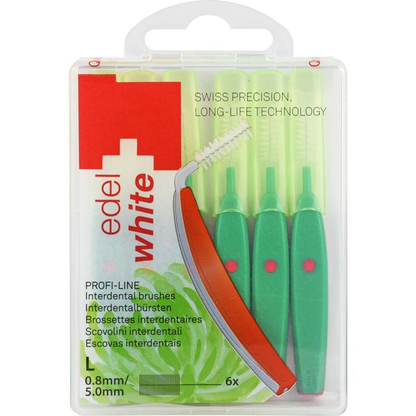 Edelwhite Pro Interdent.Brush.L 0,8-55 Mm Verde 6 Pz-image