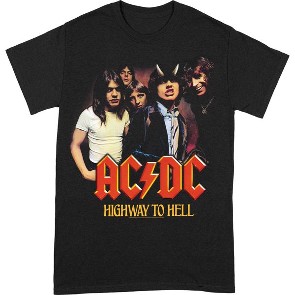 Ac/Dc - Maglietta "Highway To Hell"" Per Uomo/Donna Unisex BI115 (L) (Nero/Rosso)"-image