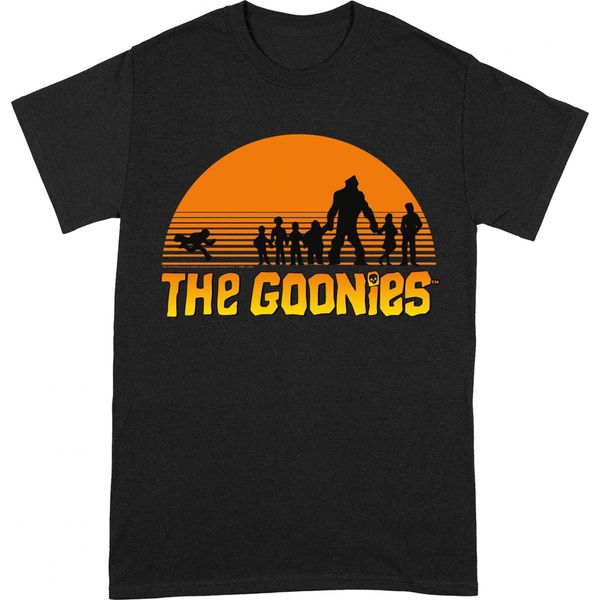 I Goonies - Maglietta Da Uomo/Donna Unisex BI138 (S) (Nero/Arancione)-image