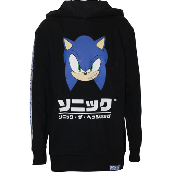 Sonic The Hedgehog - Felpa Con Cappuccio Per Bambini NS5796 (128) (Nero/Blu)-image