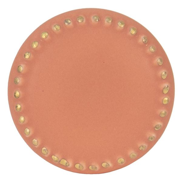 Pomello Per Porta Clayre & Eef Ø 4 Cm In Vetroceramica Color Oro Arancio-image
