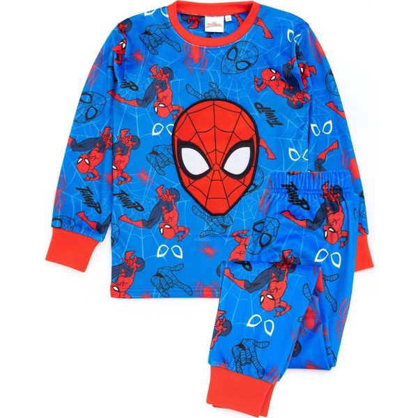 Spider-Man - Pigiama Con Pantaloni Lunghi Per Bambini NS6592 (110) (Blu/Rosso)-image