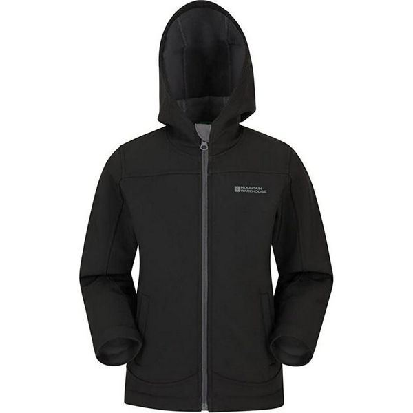 Mountain Warehouse - Giacca Softshell "Exodus"" Impermeabile Per Bambini MW177 (152) (Nero)"-image