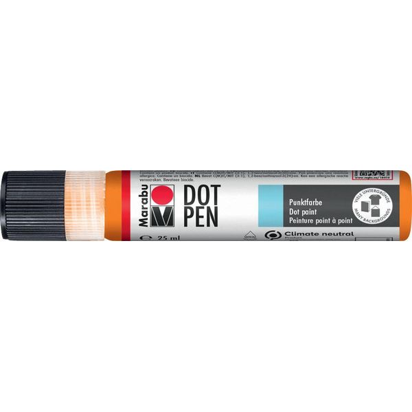 Marabu 18010009030 Marabu Dot Colour Penna A Punti, 25 Ml, Vermiglio Chiaro-image