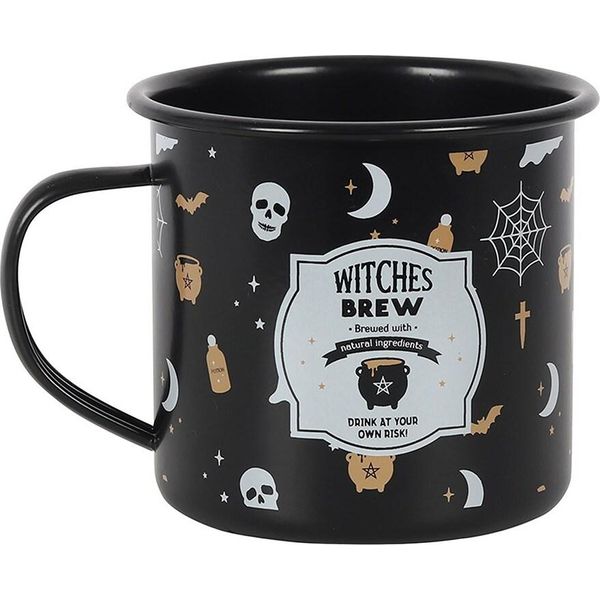 Tazza Da Caffè "Witches Brew"", Smalto SD3813 (Taglia Unica) (Nero/Bianco/Marrone)"-image