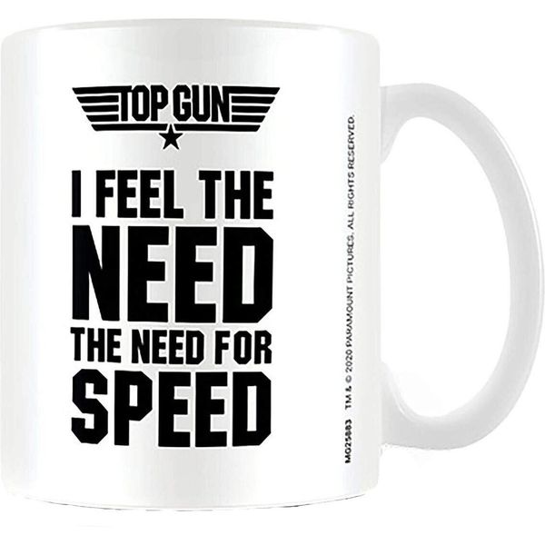 Top Gun - Tazza Da Caffè "Need For Speed"" PM2001 (Taglia Unica) (Nero/Bianco)"-image