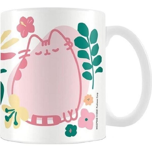 Pusheen - Tazza Da Caffè, Tropical PM3530 (Taglia Unica) (Rosa/Verde/Bianco)-image