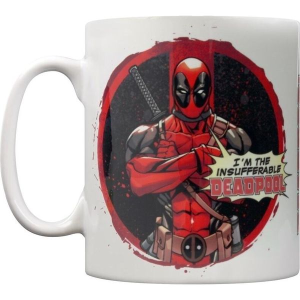 Deadpool - Tazza Da Caffè "Insufferable"" PM2007 (Taglia Unica) (Bianco/Rosso/Nero)"-image