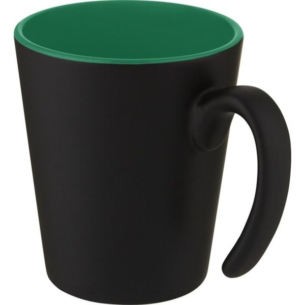 Bullet - Tazza Da Caffè "Oli"", Ceramica, 360Ml PF3849 (Taglia Unica) (Nero/Verde)"-image