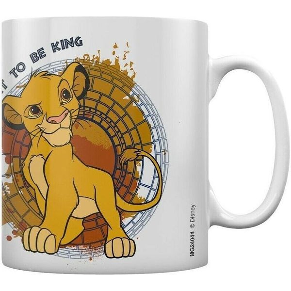 Il Re Leone - Tazza Da Caffè "Non Vedo L'ora Di Diventare Re"" PM2145 (Taglia Unica) (Bianco/Giallo)"-image