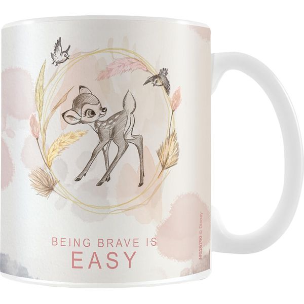 Bambi - Tazza Da Caffè "Essere Coraggiosi è Facile"" PM3803 (Taglia Unica) (Bianco)"-image
