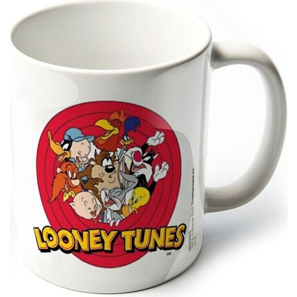Looney Tunes - Tazza Da Caffè, Logo PM1524 (Taglia Unica) (Bianco/Rosso/Giallo)-image