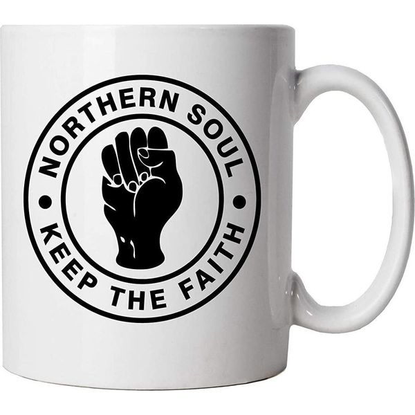 Northern Soul - Tazza Da Caffè, Logo PM1390 (Taglia Unica) (Bianco/Nero)-image
