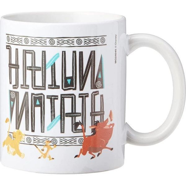 Il Re Leone - Tazza Da Caffè "Hakuna Matata"" PM2777 (Taglia Unica) (Bianco/Giallo/Arancione)"-image