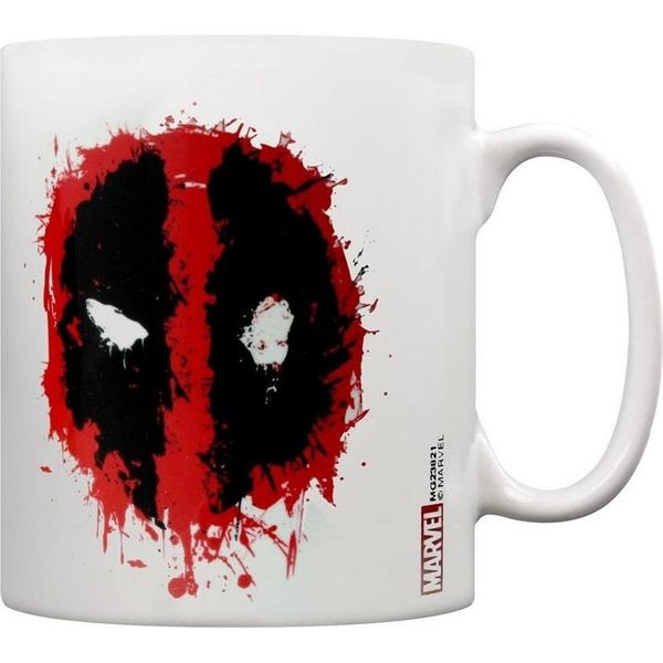 Deadpool - Tazza Da Caffè, Splat PM2769 (Taglia Unica) (Bianco/Rosso/Nero)-image