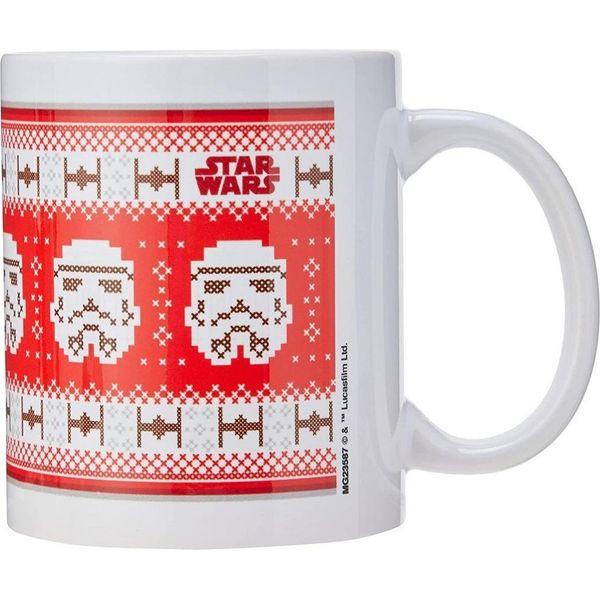 Tazza Da Caffè Star Wars - Design Natalizio PM2749 (Taglia Unica) (Rosso/Bianco)-image