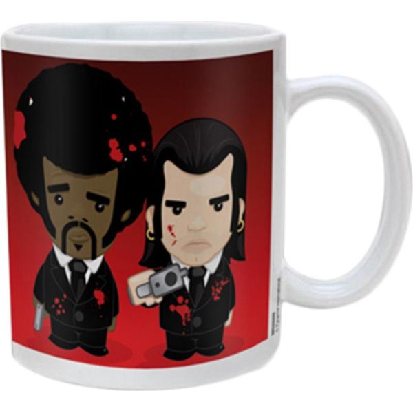 Pulp Fiction - Tazza Da Caffè "Vincent & Jules"" PM2291 (Taglia Unica) (Bianco/Rosso/Nero)"-image