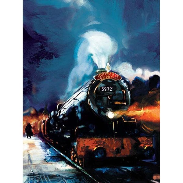 Harry Potter - Stampa Su Tela, "Hogwarts Express"" PM3320 (30 Cm X 40 Cm) (Marrone/Crema/Nero)"-image