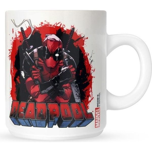 Deadpool - Tazza Da Caffè "Smoking Gun"" PM2768 (Taglia Unica) (Bianco/Rosso/Nero)"-image