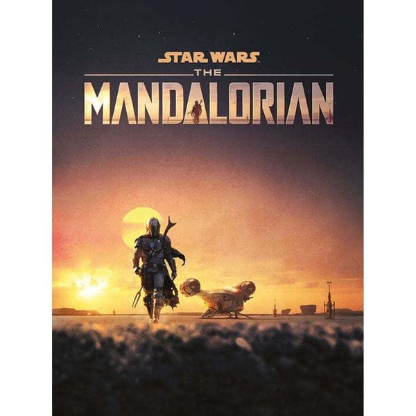 Star Wars: The Mandalorian - Stampa Su Tela, Dusk PM3369 (40 Cm X 30 Cm) (Arancione/Nero)-image
