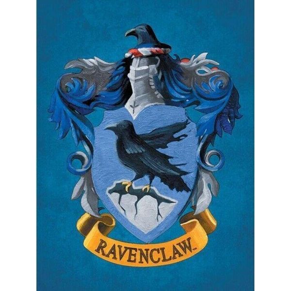Harry Potter - Stampa Su Tela, Ravenclaw PM3487 (80 Cm X 60 Cm) (Blu/Giallo)-image