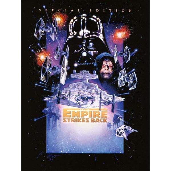 Star Wars - Stampa Su Tela "L'impero Colpisce"" PM3465 (60 Cm X 80 Cm) (Nero/Blu)"-image