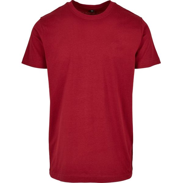 Build Your Brand - T-Shirt Girocollo "Basic"" Da Uomo RW8520 (Xxl) (Rosso Borgogna)"-image