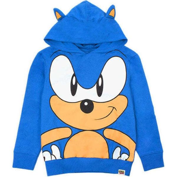 Sonic The Hedgehog - Felpa Con Cappuccio Per Ragazzi NS6691 (134) (Blu)-image