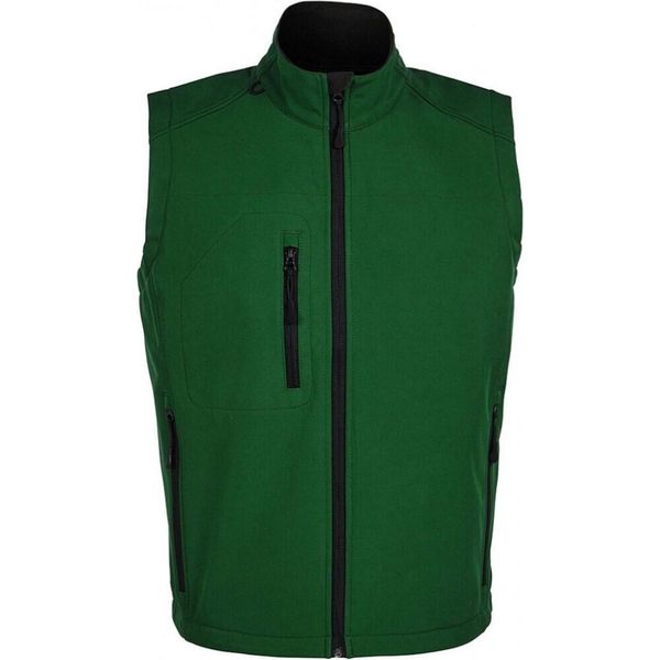 Sols Uomo Rallye Gilet Softshell / Scaldacorpo / Gilet PC349 (S) (Verde Bottiglia)-image