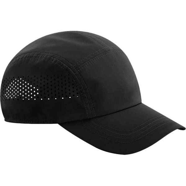 Beechfield - Cappellino Da Baseball "Tecnico"" Per Uomo/Donna Unisex - Running PC4951 (Taglia Unica) (Nero)"-image