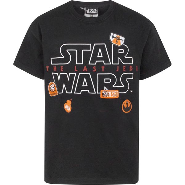 Star Wars: Gli Ultimi Jedi - Maglietta Per Ragazzi NS6771 (128) (Nero)-image