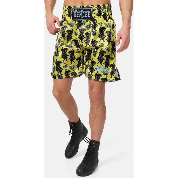 Pantaloni Da Boxe Da Uomo Panther Boxing Giallo/Nero/Blu Xl Benlee-image
