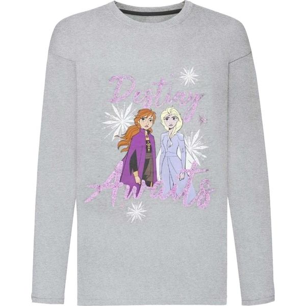 Frozen - Top "Il Destino Ci Attende"" Per Bambina NS6218 (116) (Grigio)"-image