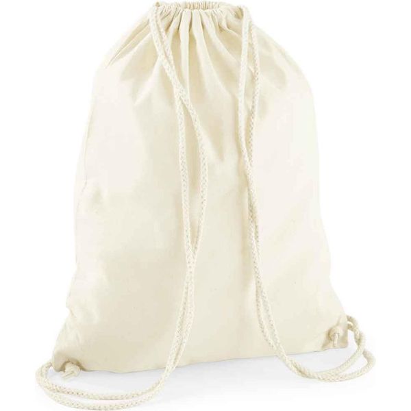 Westford Mill - Borsa Da Ginnastica In Cotone Riciclato PC4939 (Taglia Unica) (Naturale)-image