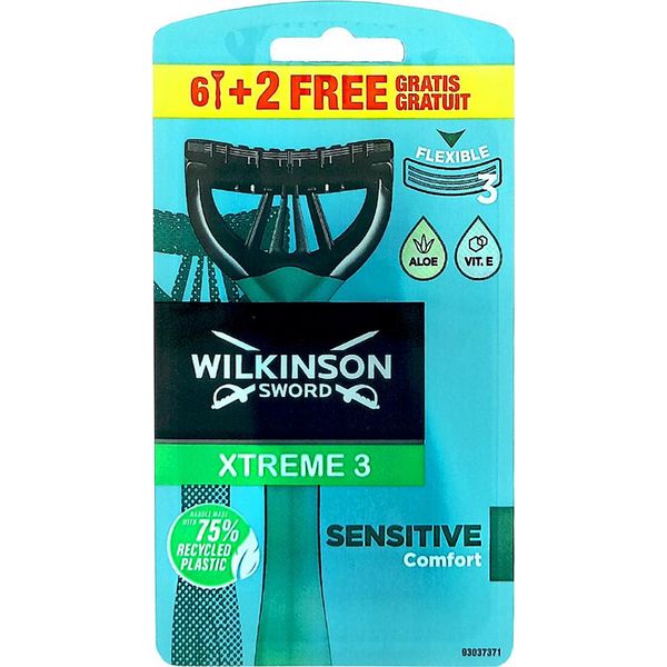 Xtreme 3 Sensitive Comfort ( 8 Pezzi ) - Rasoi Usa E Getta Per Pelli Sensibili-image