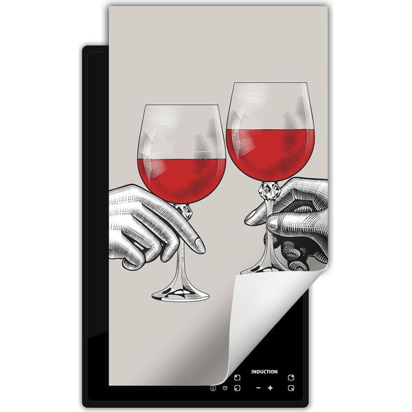 Darhaus Piastra Di Copertura Per Stufa 1 Pezzo 30X52 Cm Tappetino Antiscivolo Roll-Up, Grigio - Vino-image