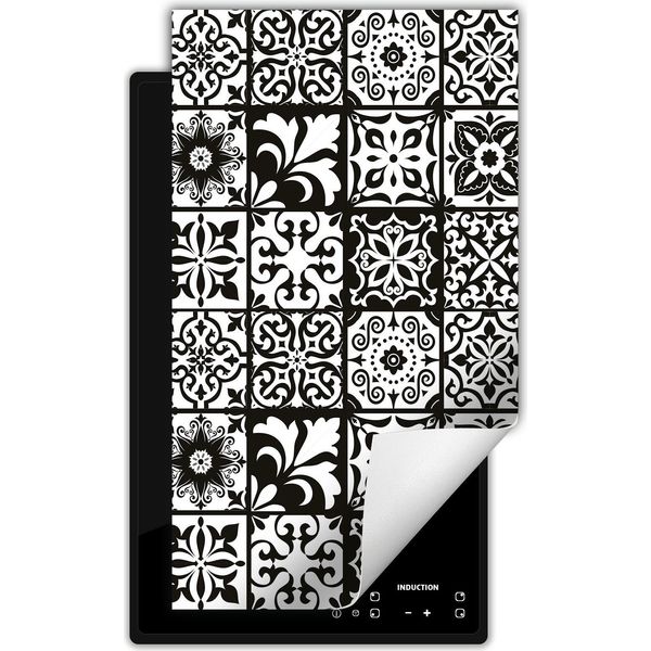 Darhaus Piastra Di Copertura Per Stufa 1 Pezzo 30X52 Cm Tappetino Antiscivolo Roll-Up, Nero - Mosaico-image