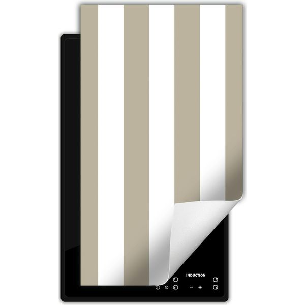 Darhaus Piastra Di Copertura Per Stufa 1 Pezzo 30X52 Cm Tappetino Antiscivolo Roll-Up, Grigio - Strisce-image